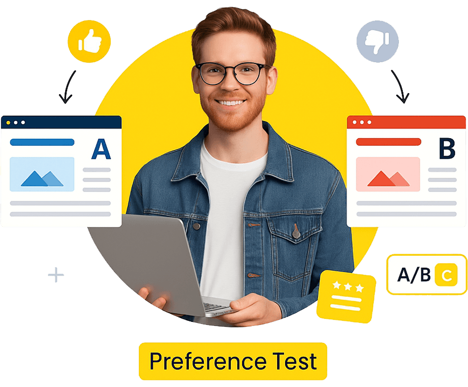TestHive User Testing Platform - A/B Testing and Preference Testing Interface